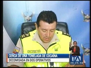 Cerca de una tonelada de cocaína fue decomisada en dos operativos