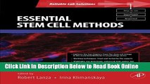 Read Essential Stem Cell Methods (Reliable Lab Solutions)  Ebook Free