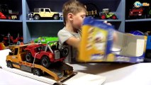 Construction Vehicles toys videos for kids BRUDER TRUCK Tow Truck with Jeep Cars Toys Review