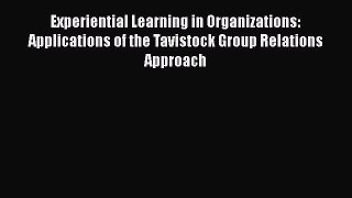 Read Experiential Learning in Organizations: Applications of the Tavistock Group Relations