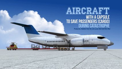 Aircraft with a capsule to save passengers