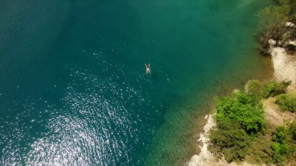 Le lac de Serre-Ponçon vu du ciel