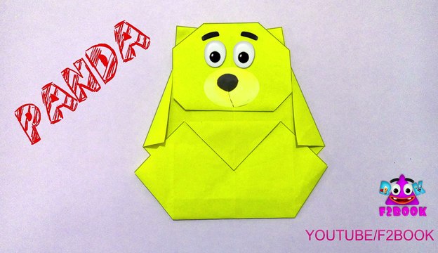 The Giant Panda Folding Instructions || How to Make Origami Animals For Kids Easy || F2BOOK Video #157