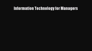 Download Information Technology for Managers PDF Free