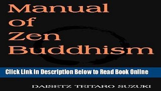 Read Manual of Zen Buddhism  PDF Free