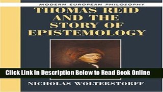 Download Thomas Reid and the Story of Epistemology (Modern European Philosophy)  PDF Free