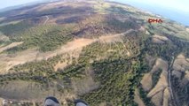 Keşan?daki Orman Yangınında Oluşan Tahribat Havadan Görüntülendi