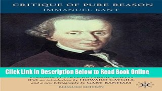Read Critique of Pure Reason, Second Edition  Ebook Free