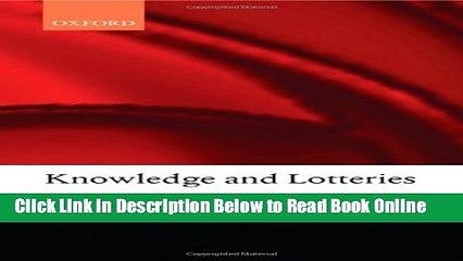 Read Knowledge and Lotteries  Ebook Free