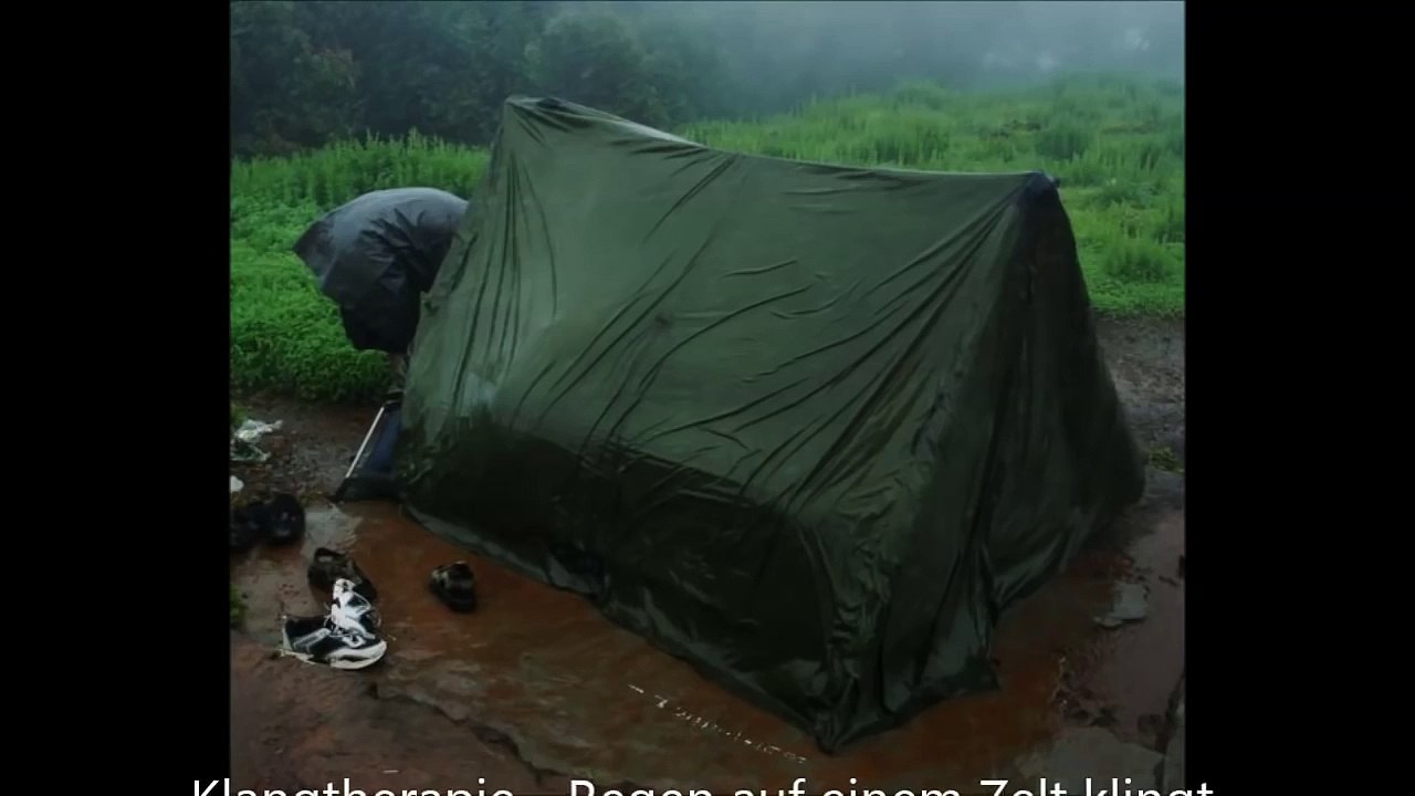 Klangtherapie - Regen auf einem Zelt klingt zum Schlafen, Entspannen, Meditation, Studium
