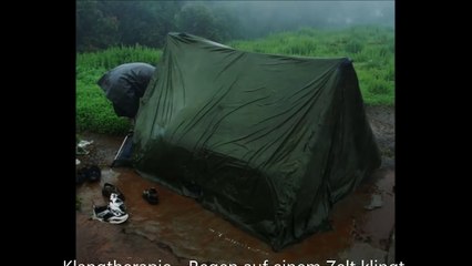 Klangtherapie - Regen auf einem Zelt klingt zum Schlafen, Entspannen, Meditation, Studium