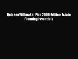 Download Quicken Willmaker Plus 2006 Edition: Estate Planning Essentials Ebook Online