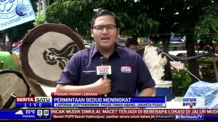Jelang Lebaran, Pedagang Bedug di Kawasan Tanah Abang Bermunculan