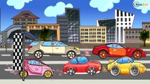 The Tow Truck with Car Service and Little Racing Car | Trucks Construction Cartoons for children