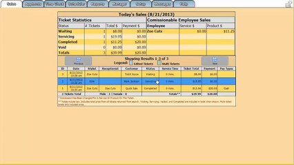 Salon Software - SuperSalon Sales and Ticket Workflow