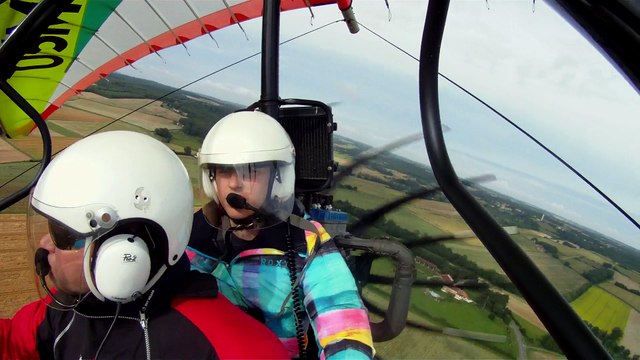 Balade aérienne en ULM pendulaire avec Emilie et David