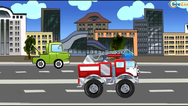Мультфильмы для Детей. Грузовик, Экскаватор, Трактор и Пожарная Машина | Строительные Машинки