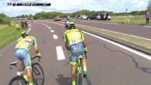 78 KM restants - Chute de Contador - Étape 1 (Mont-Saint-Michel / Utah Beach) - Tour de France 2016
