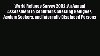 Read World Refugee Survey 2002: An Annual Assessment to Conditions Affecting Refugees Asylum