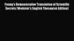 Download Young's Demonstrative Translation of Scientific Secrets (Webster's English Thesaurus