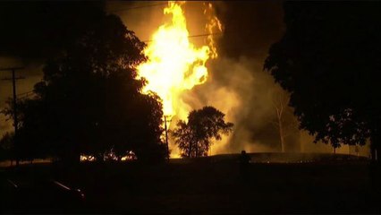 Incendie à Detroit dans le Michigan