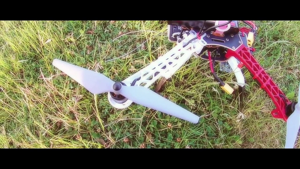 DJI F450 without Gimbal using Denver GPS Action Cam