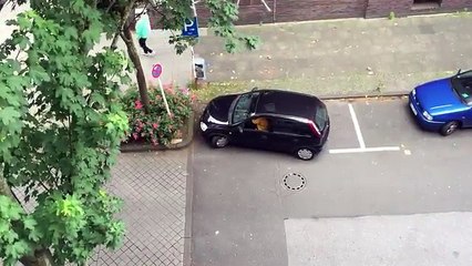 Bad Driving Skills Woman can't  Parking
