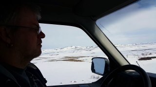 Driving in Finnmark, Norway, April 25 2015