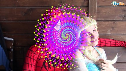 Spiderman & Frozen Elsa w/ Batman SuperHeroes in Real Life - Angry Spiderman
