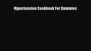 Read Hypertension Cookbook For Dummies Ebook Free