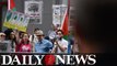 Pro-Palestine activists face Pro-Israel protesters in Times Square
