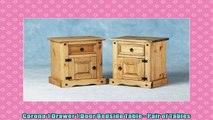 Corona 1 Drawer 1 Door Bedside Table  Pair of Tables