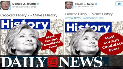 Trump Deletes Image Of Star Of David Next To Hillary Clinton's Face