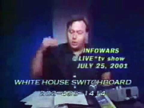 Alex Jones warns of false flag on July 25, 2001
