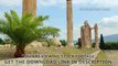Sightseeing tour around ancient building ruins, summer vacation, tourist trip. Stock Footage