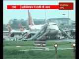 Air India flight catches fire in Mumbai airport