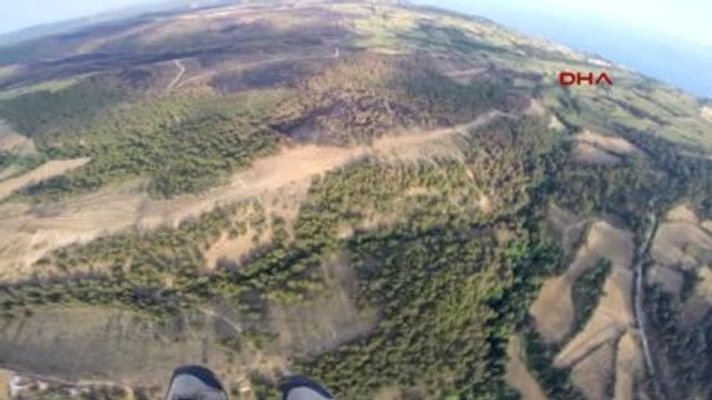 Keşan?daki Orman Yangınında Oluşan Tahribat Havadan Görüntülendi