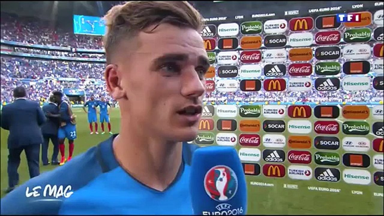 France v Republic of Ireland - Post Match Interview - Antoine Griezmann (26/6/16) (See description)