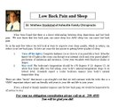 Sleep & Lower Back Pain 1/4 | Dr. Mathew K. Stockstad | Asheville Family Chiropractic