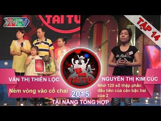 GIA ĐÌNH TÀI TỬ - Tập 14 | Thử thách ném vòng vào cổ chai | Thử thách trí nhớ | 20/12/2015