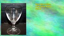 Red Wine Glass with Silver Band Set of