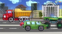 Cars & Trucks Cartoons for children - Police Car with Car Wash Adventures - Kids Cartoon