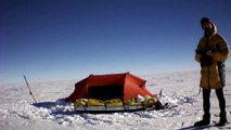 Parrot AR Drone 2 0 flying over South Pole in Antarctica