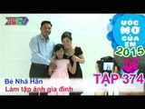 Minh Xù và ước mơ làm tập ảnh gia đình - bé Nhã Hân | ƯỚC MƠ CỦA EM - Tập 374 | 22/11/2015