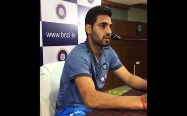 Indian Fast Bowler Bhuvneshwar Kumar interact with Media
