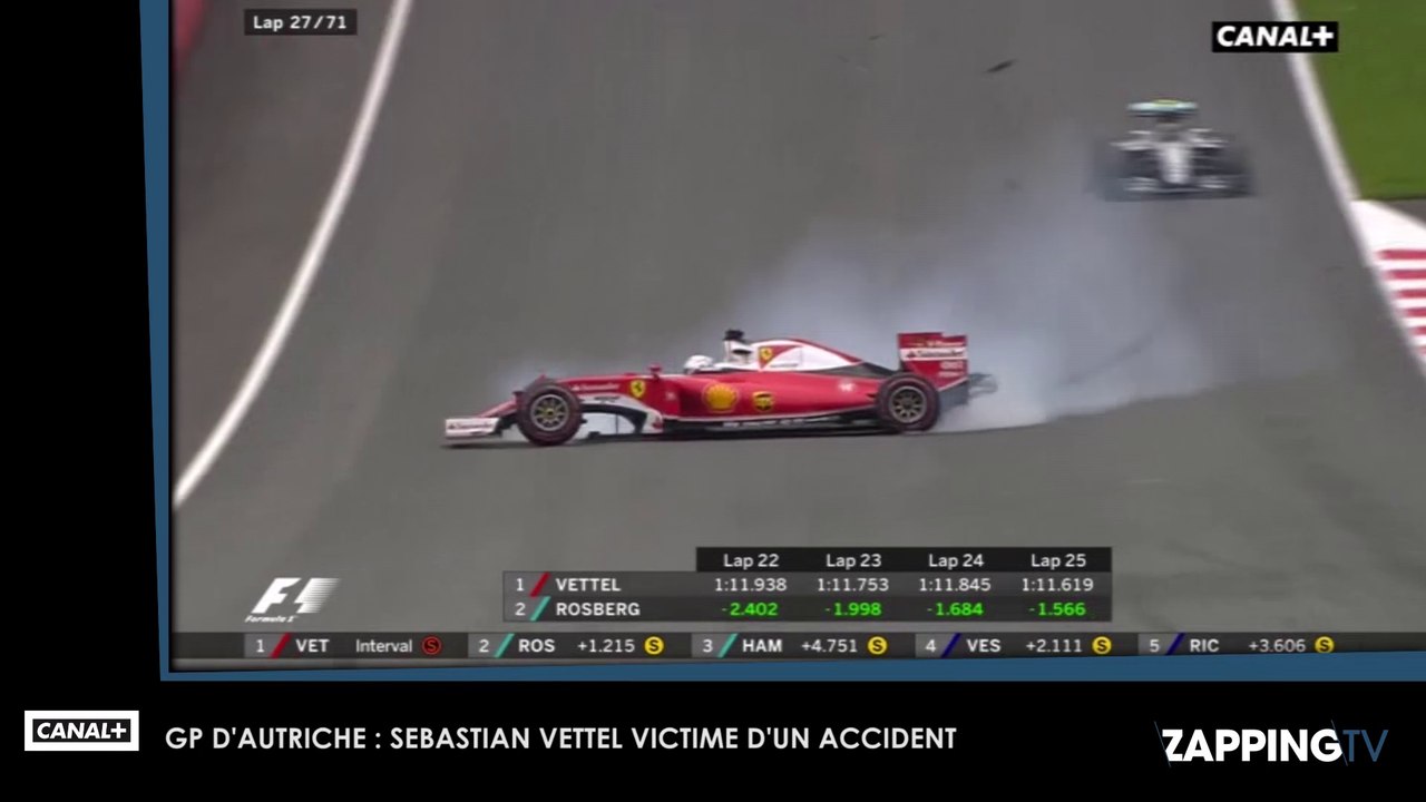 Formule 1 : Sebastian Vettel victime d’un accident pendant le GP d'Autriche (Vidéo)