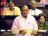 Arun Jaitley in Rajya Sabha 4/8/2010 Part 1/2