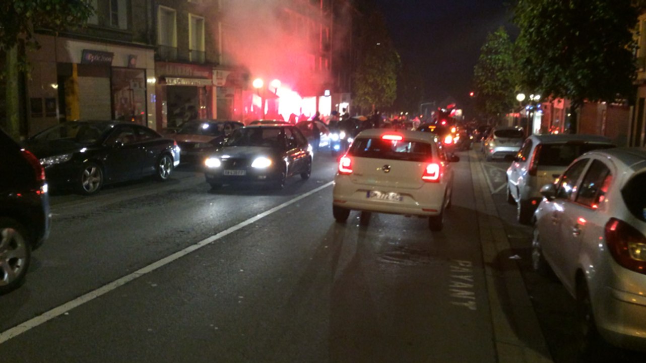 Scènes de liesse après la victoire des bleus en quart de l'euro 2016 partie 2
