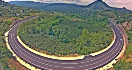 Karadeniz - Akdeniz Yolu'nun Tamamlanan Kısmı Havadan Görüntülendi