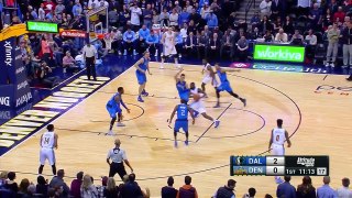 Justin Anderson and Dwight Powell vs Nuggets (2016.03.28)